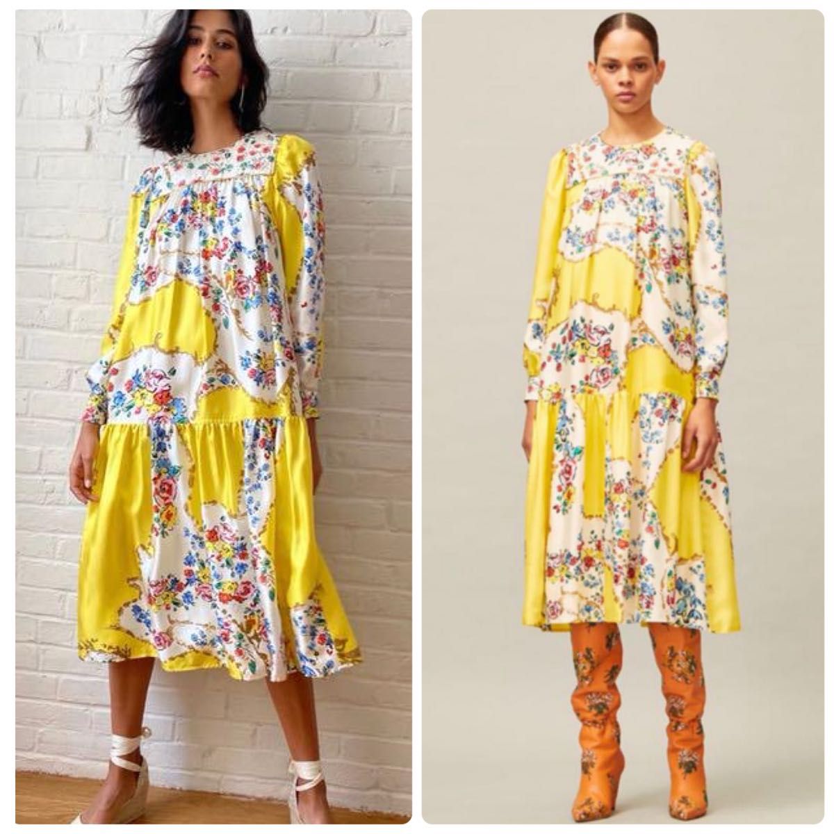 美品 トリーバーチ TORY BURCH フラワープリントワンピース シルク 花