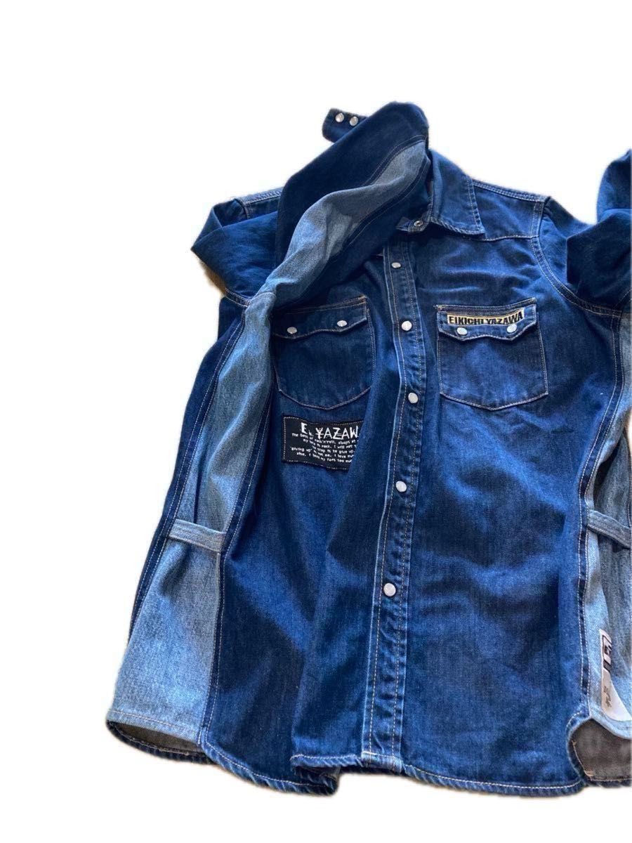 矢沢永吉 デニムウェスタンシャツ カスタム ワンオフ 古着 経年劣化 1