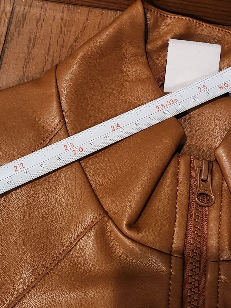 美品】adidasオリジナル フェイクレザージャケット ブラウン Lサイズ