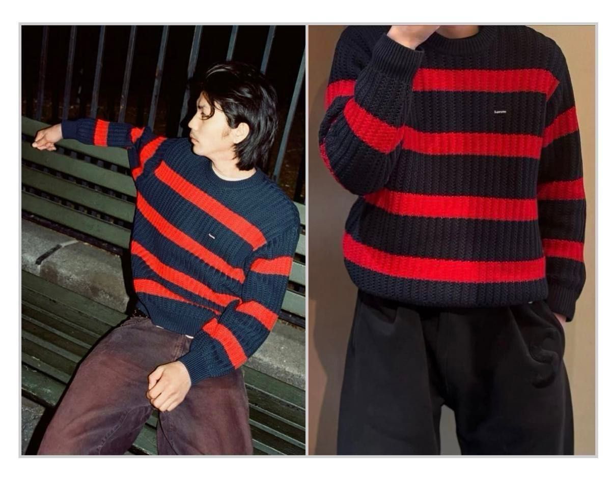 Supreme Loose Gauge Stripe Small Box Sweater 