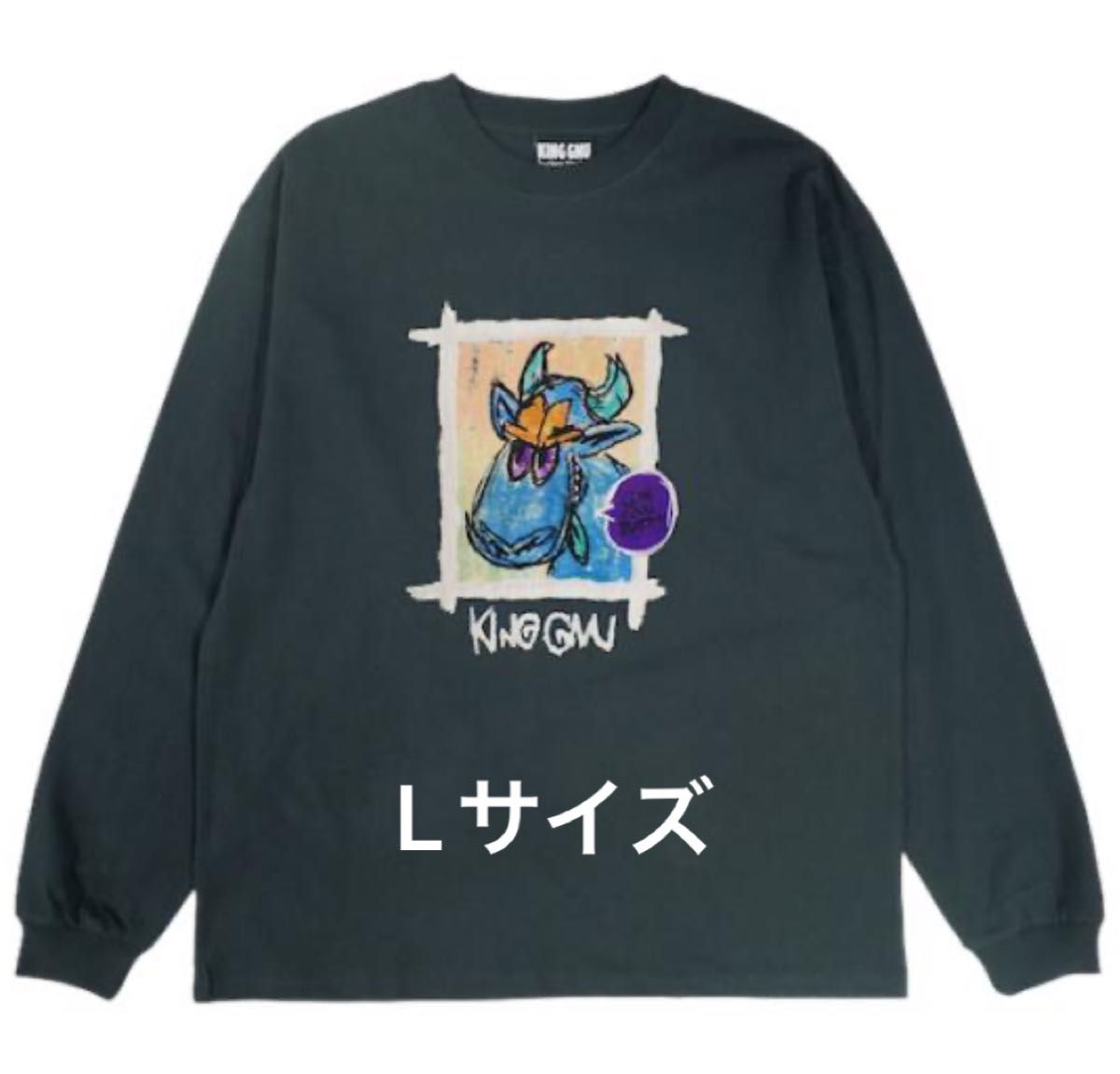 king Gnu GNU FRIENDS LONG SLEEVE TEE BLACK ロンT 長袖Tシャツ L