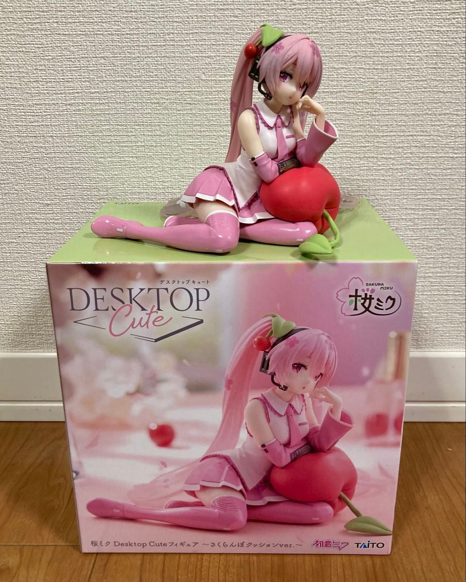 新品未開封】桜ミク Desktop Cute フィギュア さくらんぼクッションver