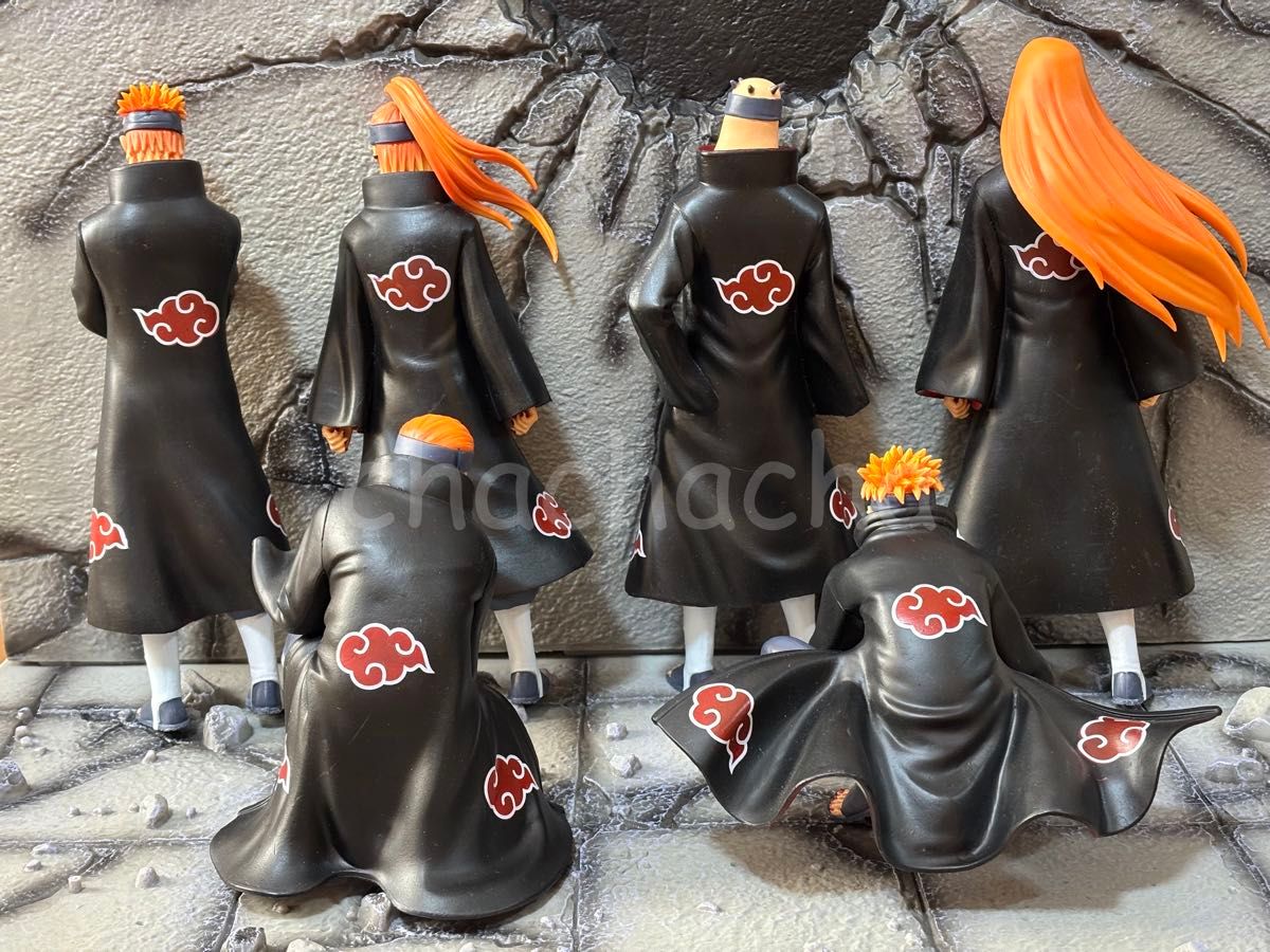 週末限定価格】NARUTO ナルト 暁 フィギュア 6体セット 台座付き 全長