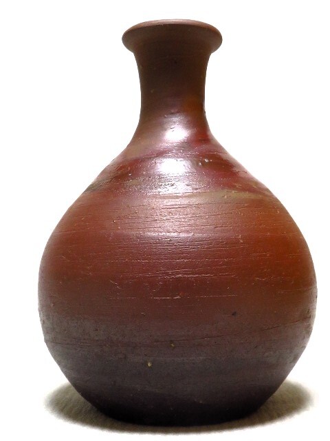 人間国宝 藤原雄 備前徳利 備前焼 共箱 共布 栞 S119 人間国宝 藤原雄