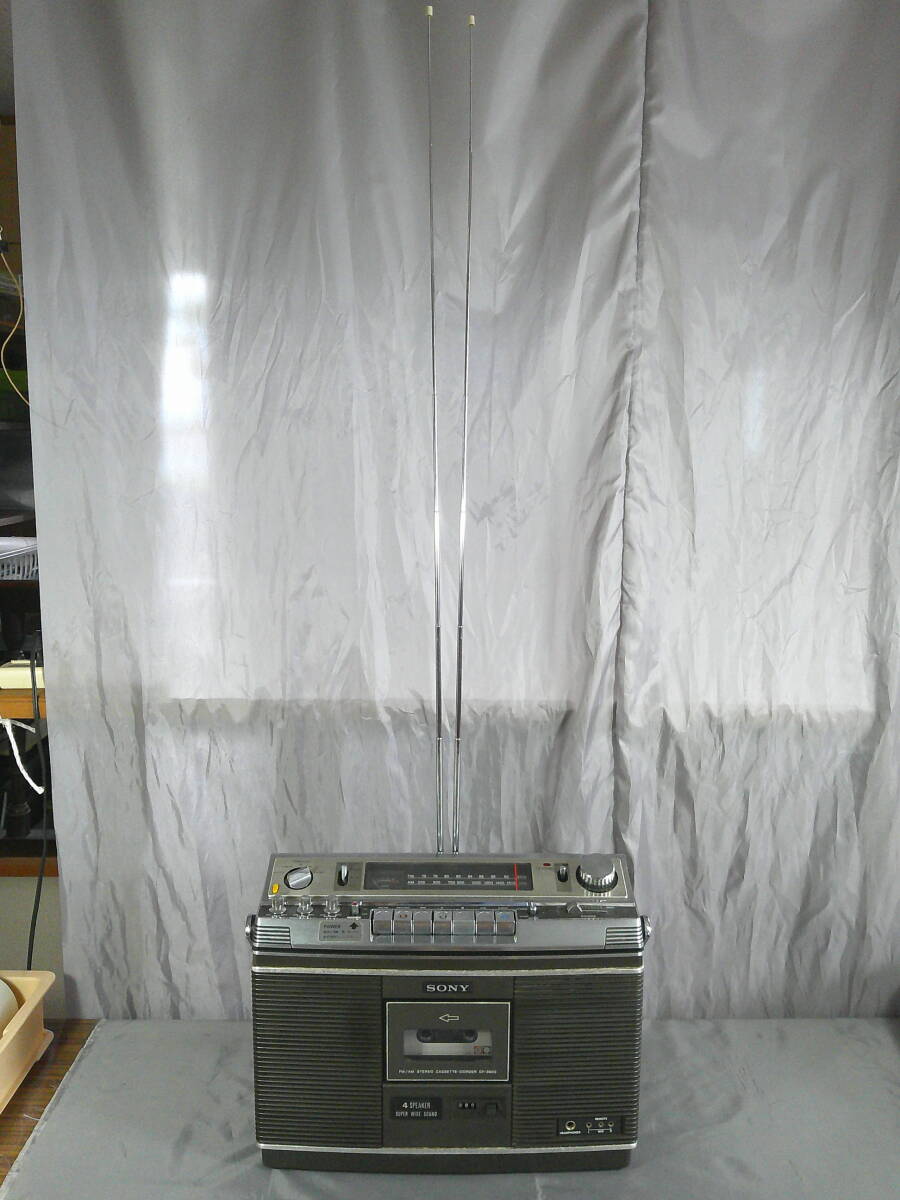 ジャンク）ラジカセ『SONY CF-3800 ステレオカセットコーダー 2BANDS