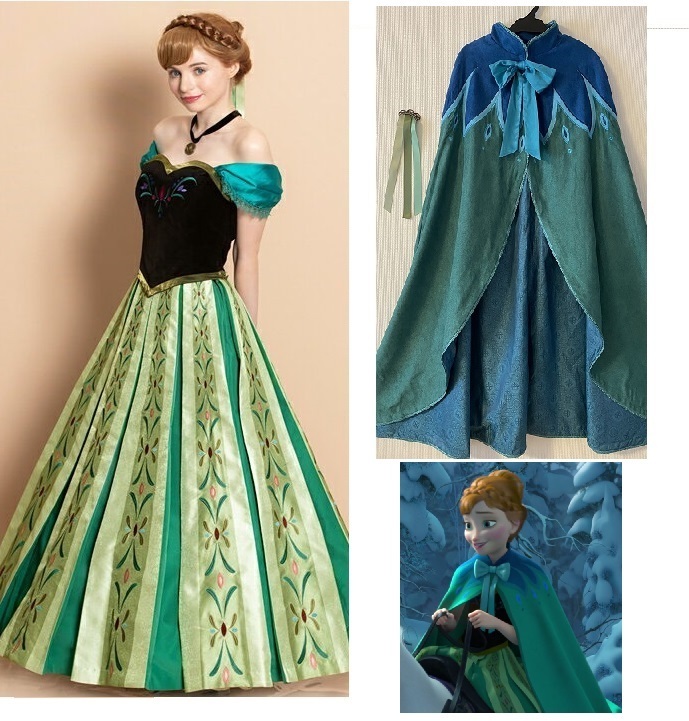 シークレットハニー アナ雪 戴冠式 ドレス&ケープ コスプレ ディズニー