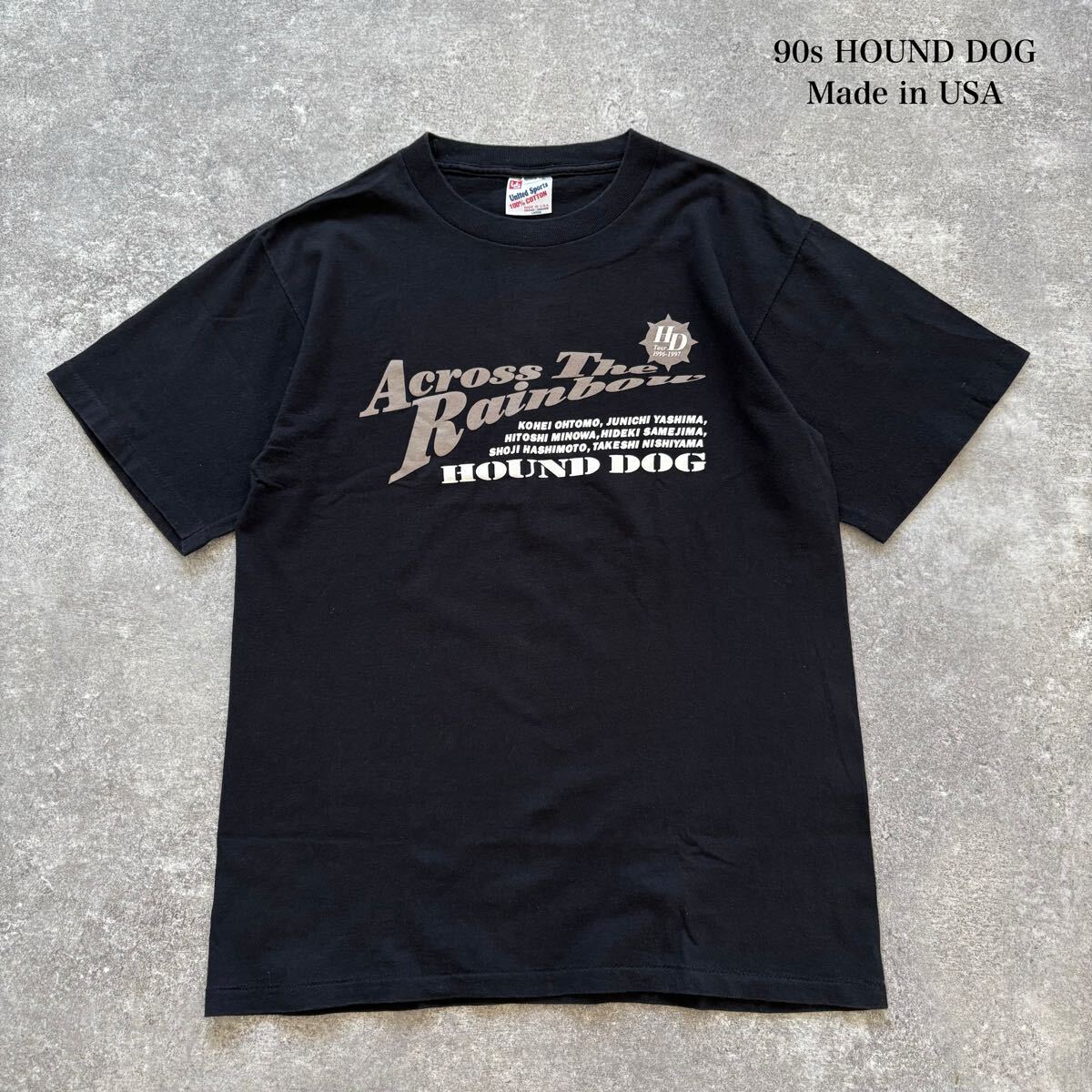 HOUND DOG】Across The Rainbow 90s ハウンドドッグ ツアーTシャツ
