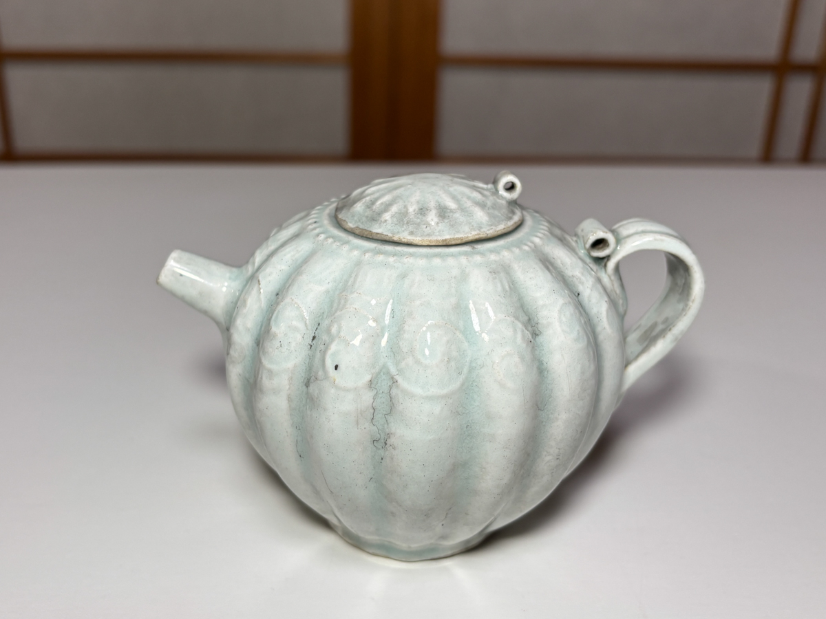 韓国人間国宝 申相浩 獅子摘青磁香炉 高麗青磁 韓国陶磁 香爐 香道具