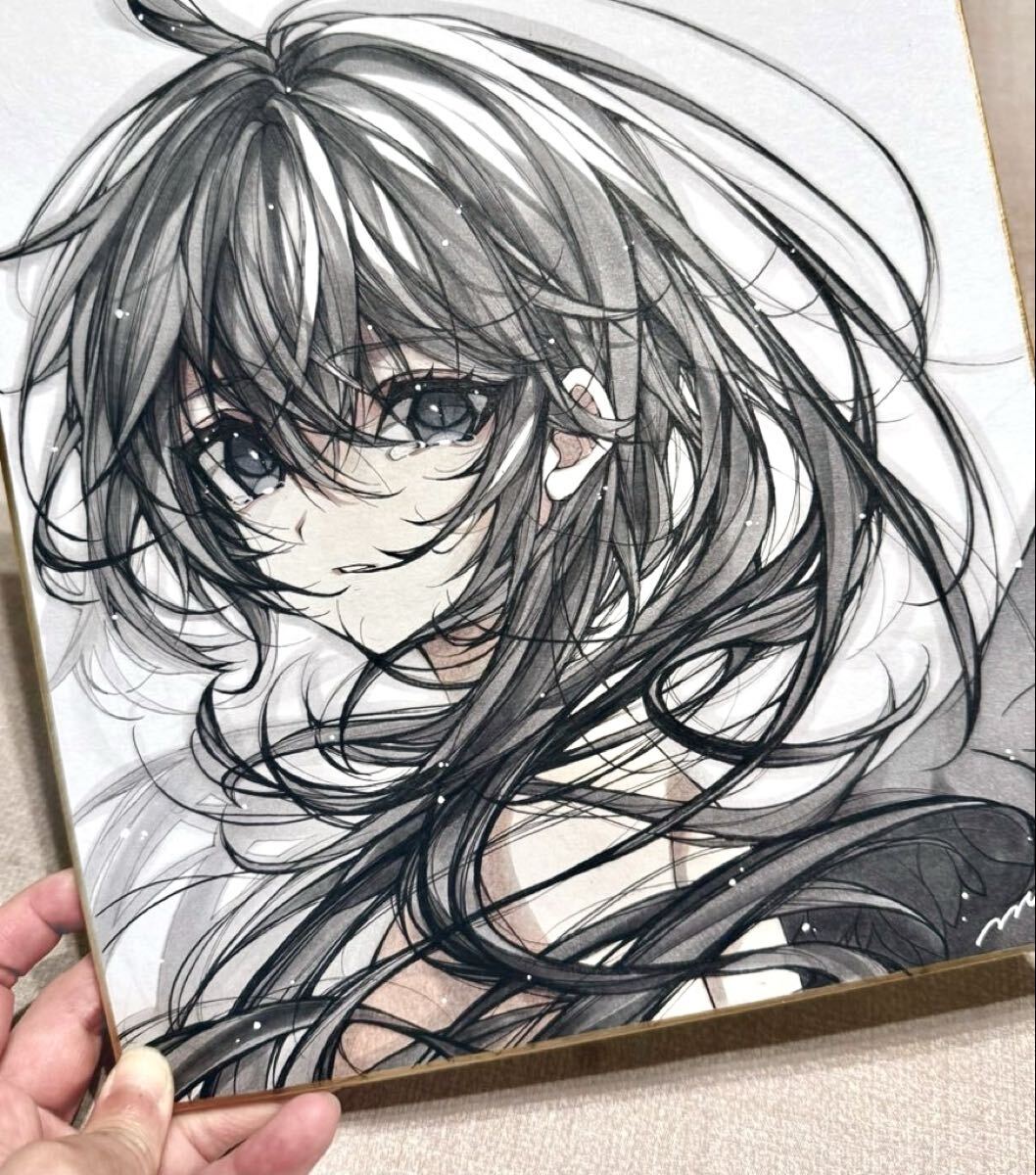 オリジナル 手描き イラスト 色紙 3枚セット オリジナル手描きイラスト色紙