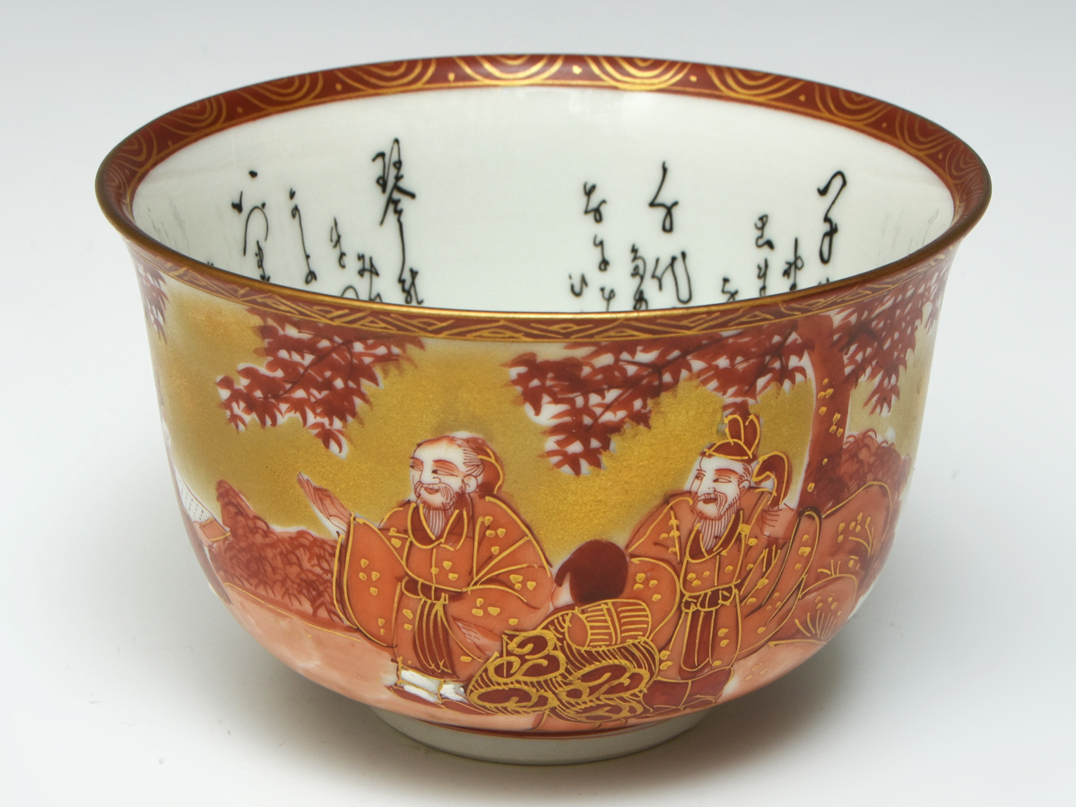 明治期九谷 最高峰加賀九谷 赤絵細描 煎茶道具 急須 茶器 煎茶 九谷焼