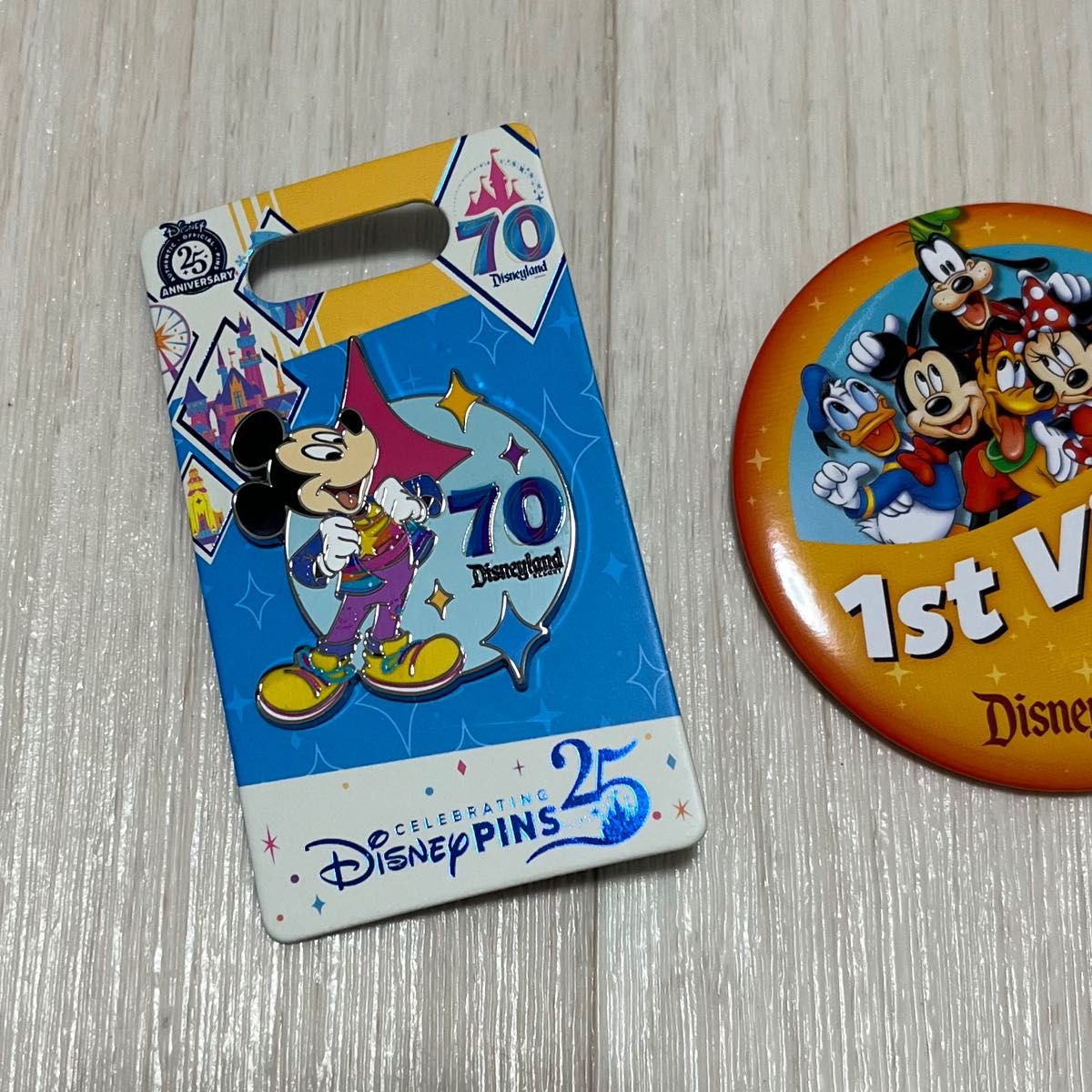 アナハイム限定】カリフォルニアディズニー 70周年 ピンバッジ