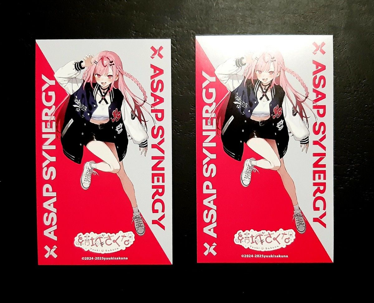 ASAPシナジードリンク×結城さくなコラボオリジナルステッカー2枚セット