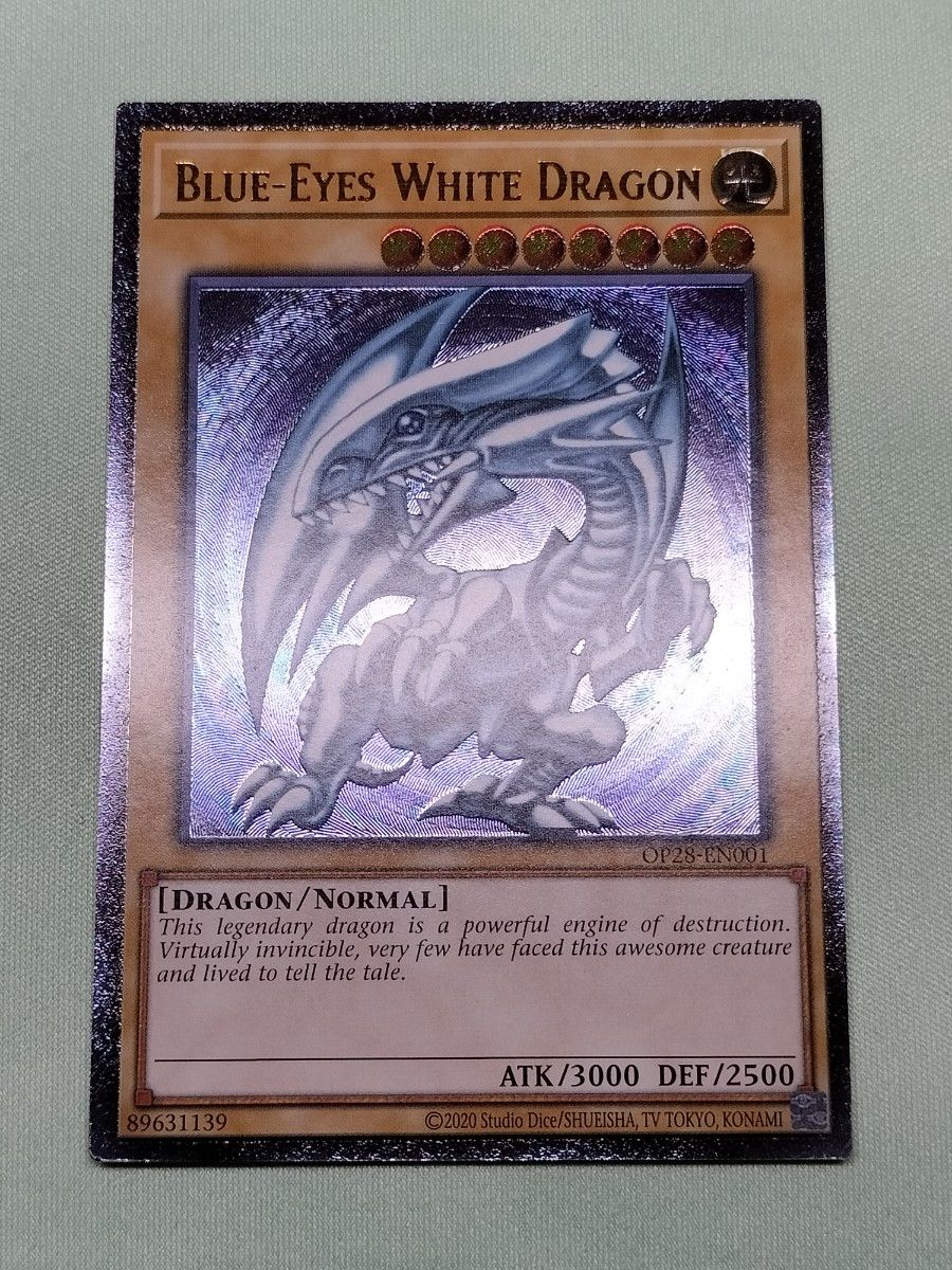 BlueEYES WHITE DRAGON 青眼の白龍 OP28-EN001 レリーフ 英語版｜Yahoo