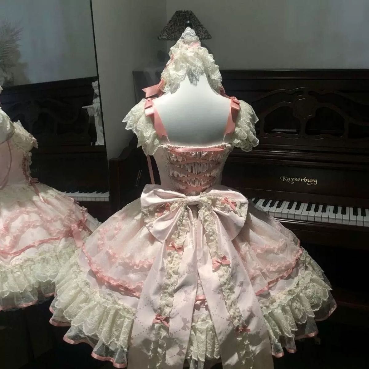 ロリータドレス ピンク系 ワンピース パニエ付き｜Yahoo!フリマ（旧