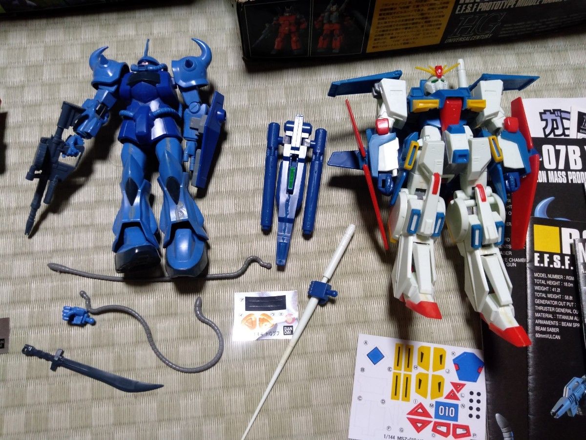 ガンプラ組立済7点セット箱説付 HG ZZガンダム/ガンダムG30th HGUC