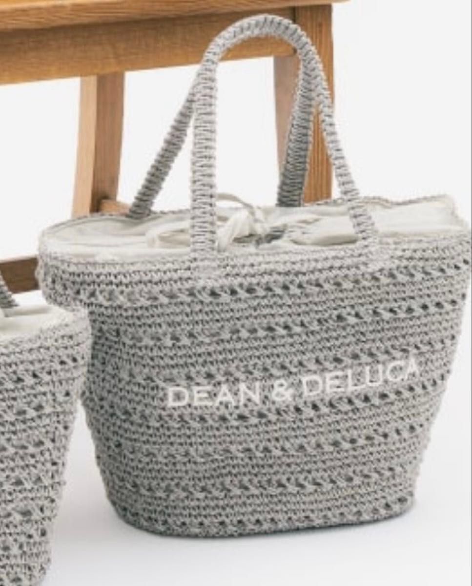 優羽DEAN&DELUCA BEAMS クロッシェバスケットバッグSグレー S DEAN
