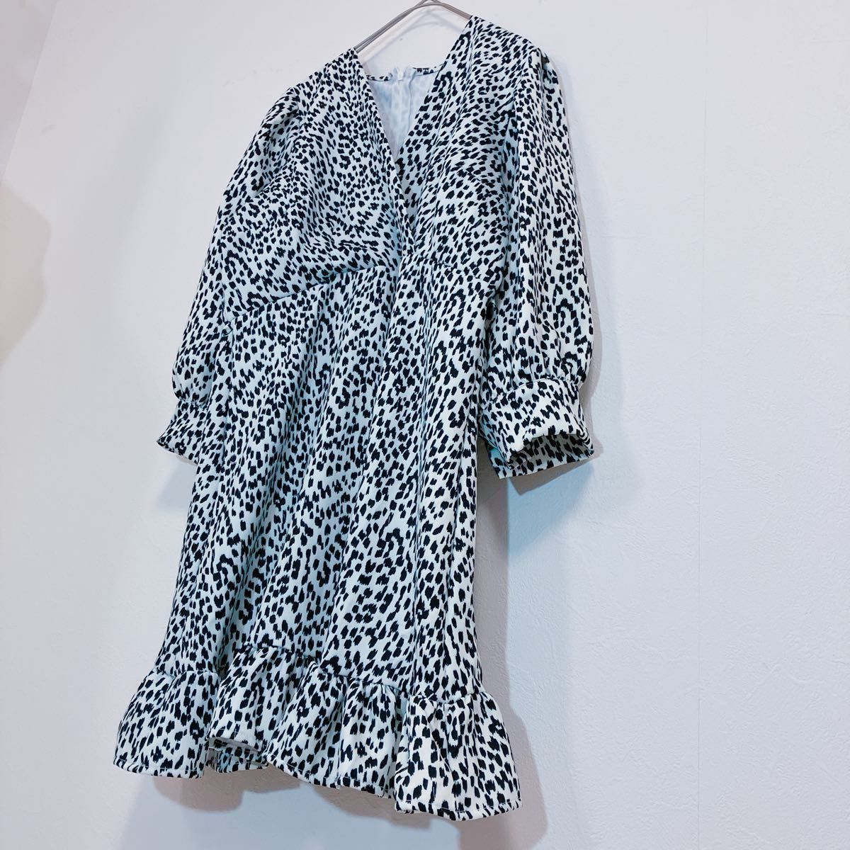 グレイルGRLレオパード柄フリルミニワンピース レディースMサイズ
