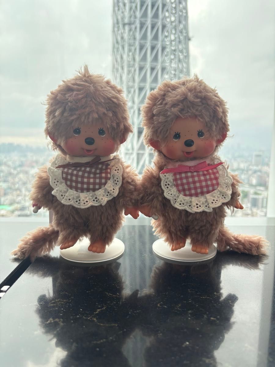 もこもこスウィートブラウン モンチッチブラウンとピンク 2体セット