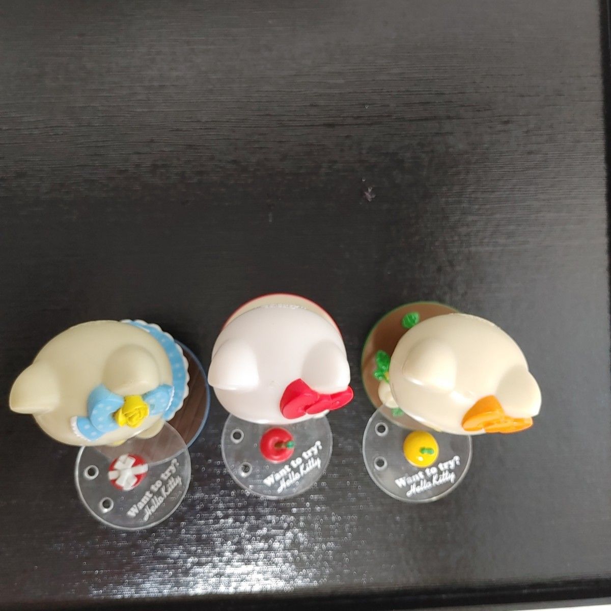 希少 キティ フィギュア アクセサリートレイ レトロ 3個3体 セット