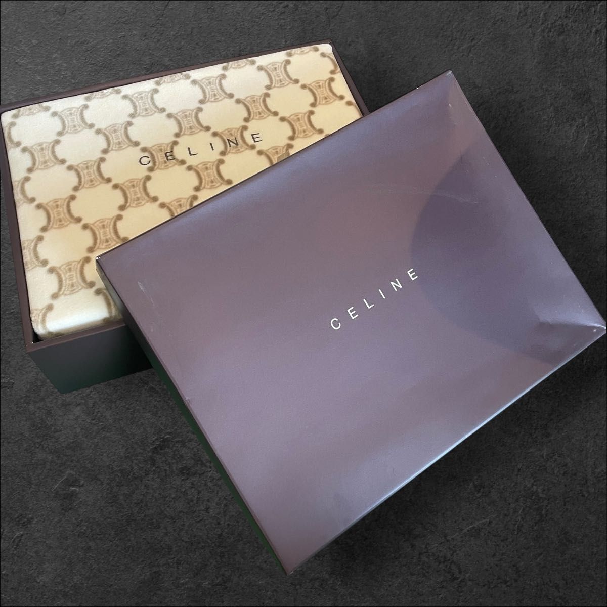 CELINE セリーヌ マカダム総柄 綿毛布 140×200cm 綿100% 未使用品