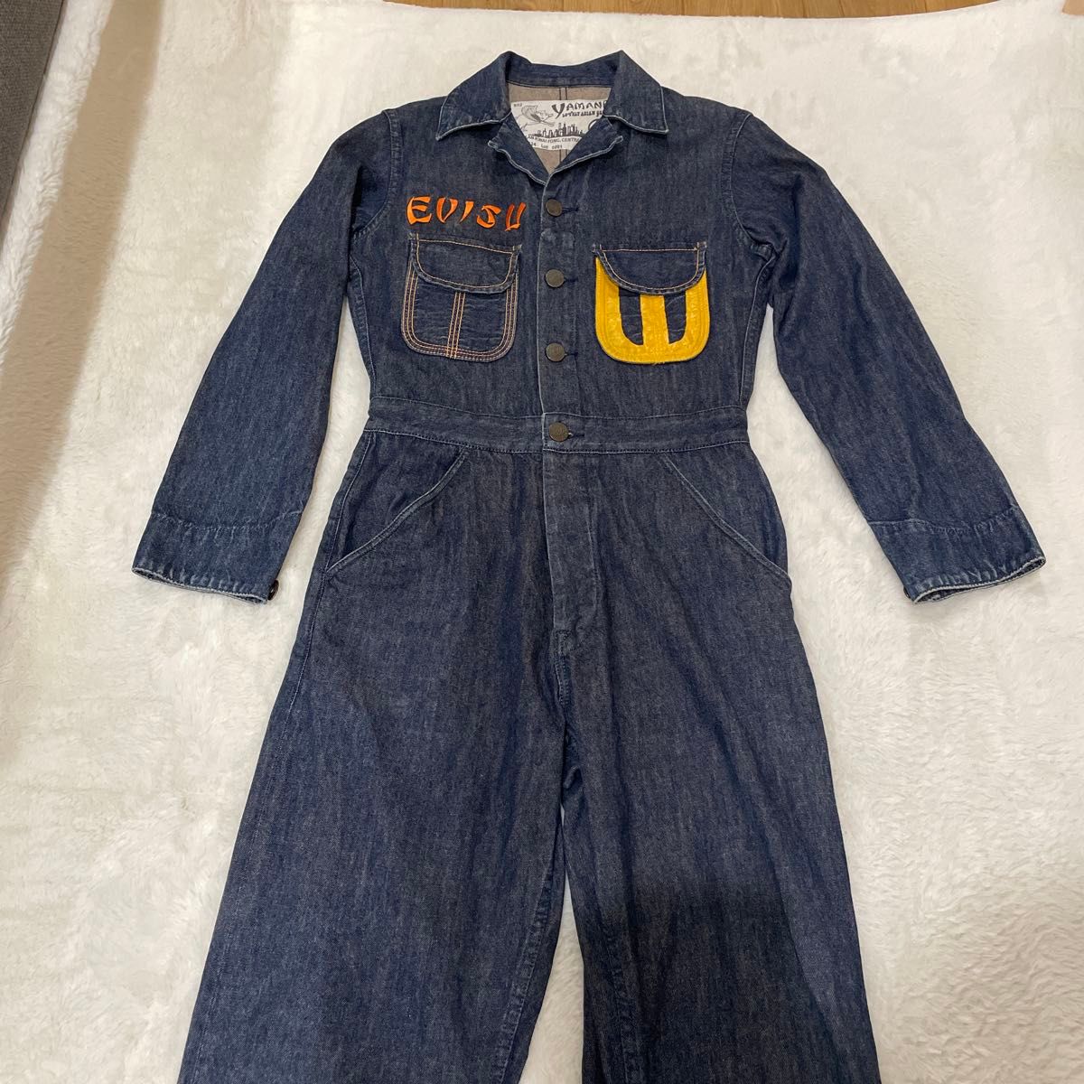エビス濃紺 EVISU yamane デニム つなぎ オールインワン 34×34 ビッグ