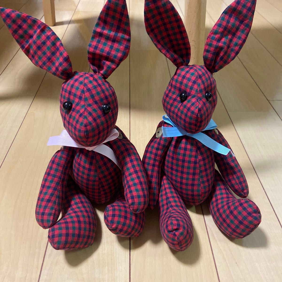 手作り うさぎ ぬいぐるみ 2体セット チェック柄｜Yahoo!フリマ（旧