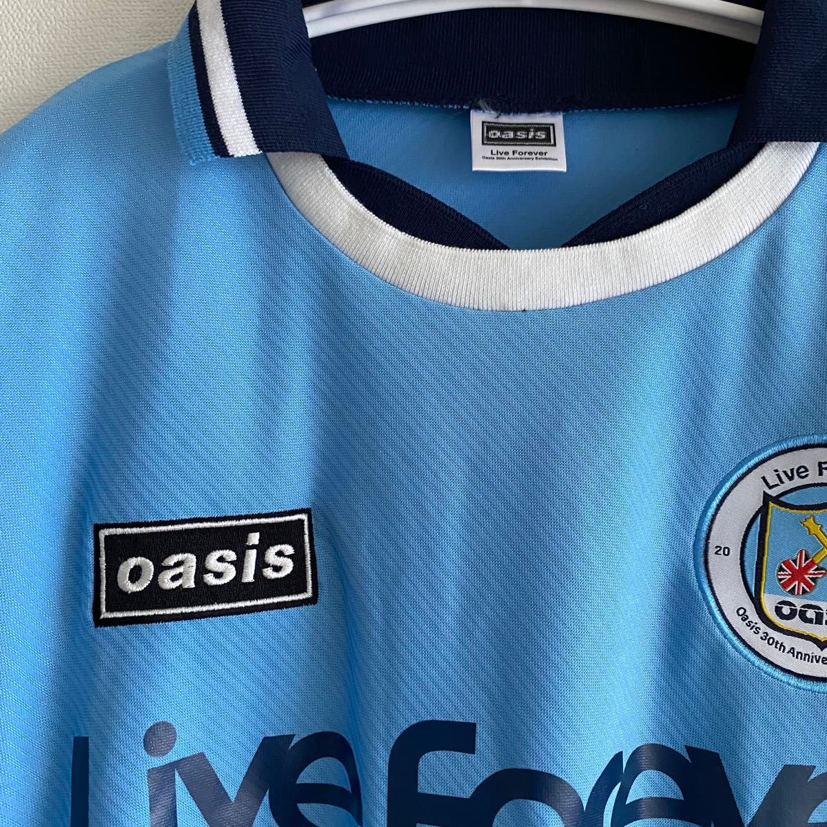oasis展限定フットボールシャツゲームシャツリアムギャラガーノエル