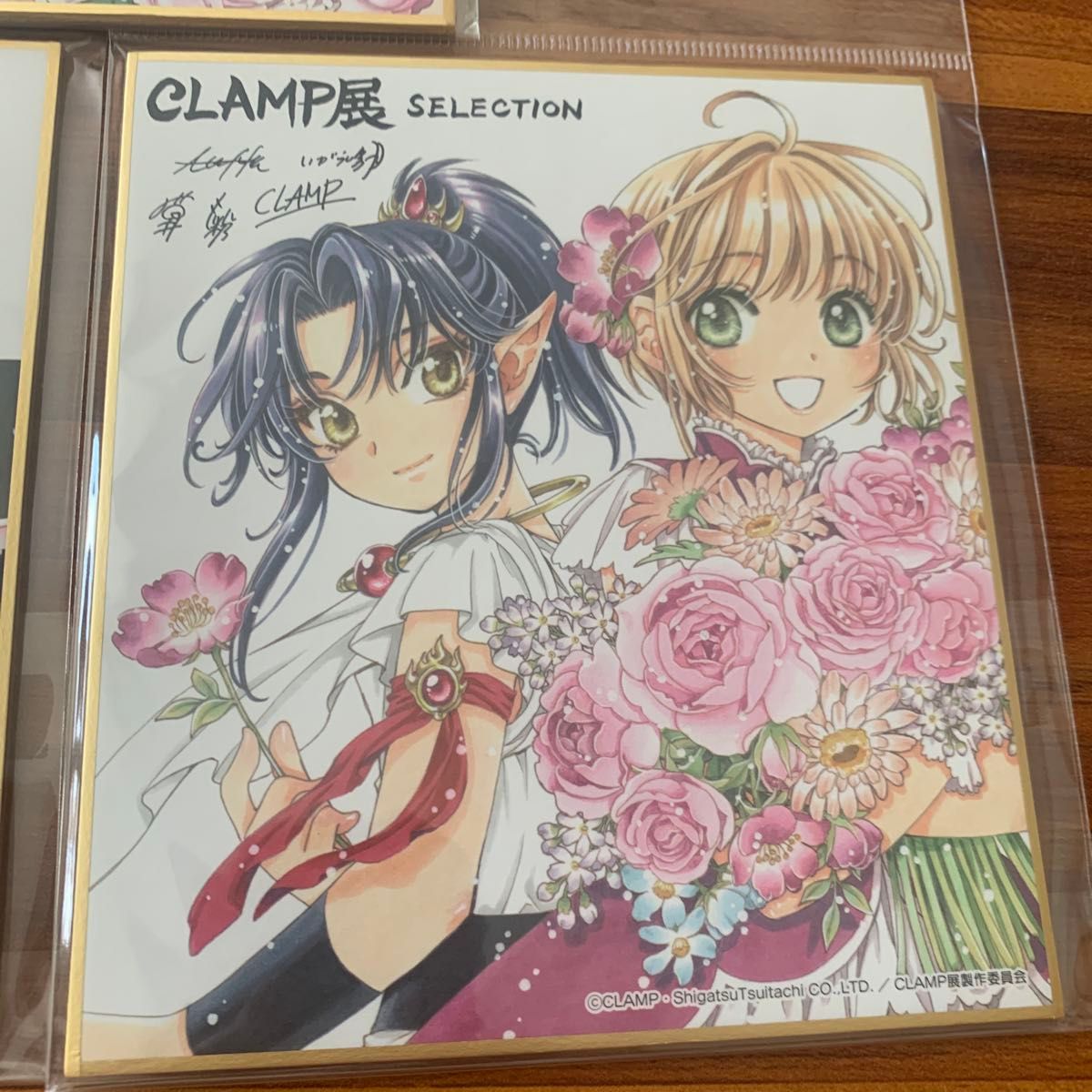 CLAMP展 ミニ色紙 こばと＆昴流＆ちぃ 光&神威 さくら&阿修羅 札幌