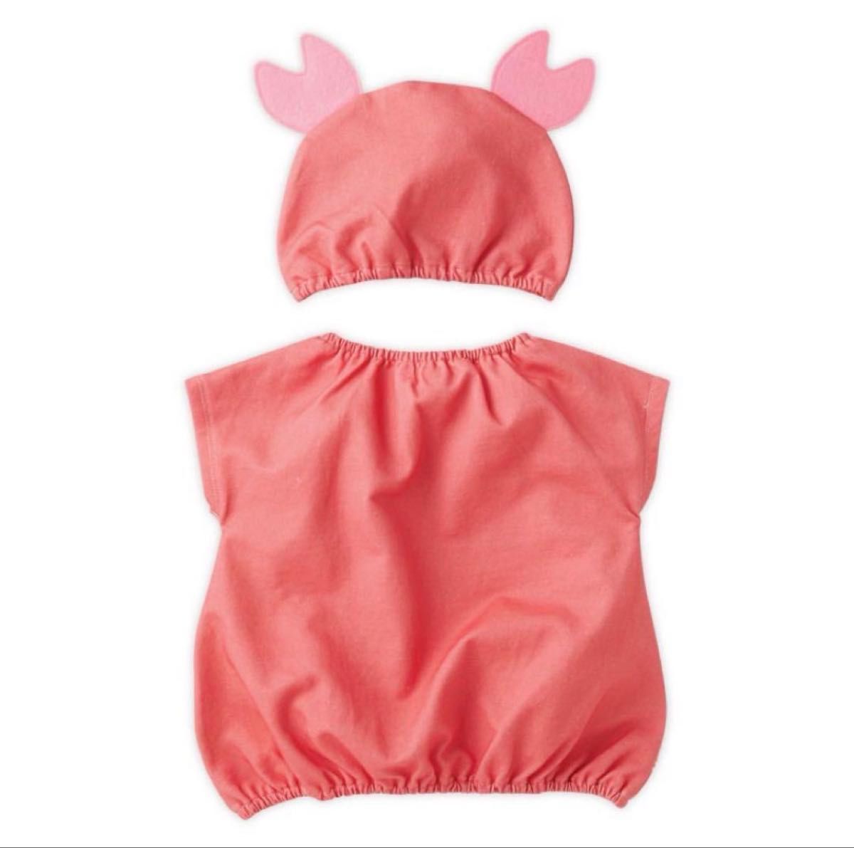 新品未使用】おやつなりきり帽子付きベスト カニパン アカチャンホンポ