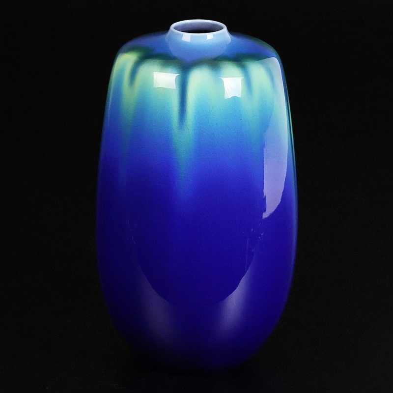 三代 人間国宝【三代徳田八十吉】秀逸作 燿彩壷 晩年の傑作！ 共