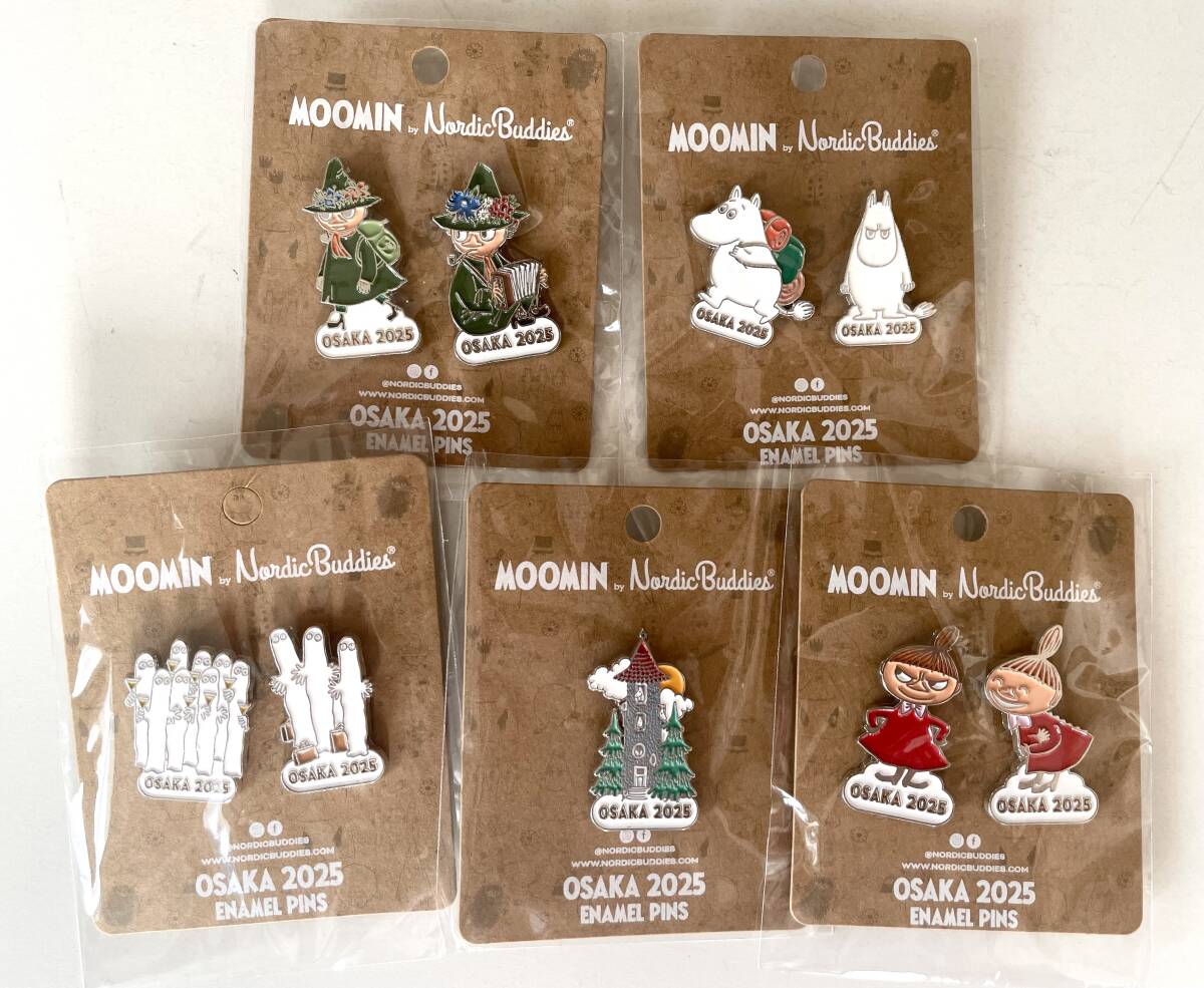 送料込み 即決 / 新品 ピンバッジ 北欧館 ムーミン 5種コンプリート