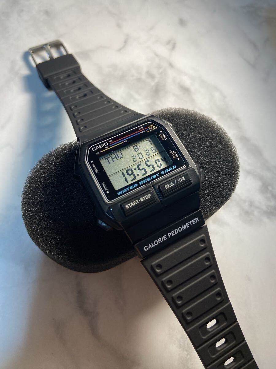 80's vintage 美品CASIO EXW-50 CALORIE PEDOMETER【日本製 JAPAN