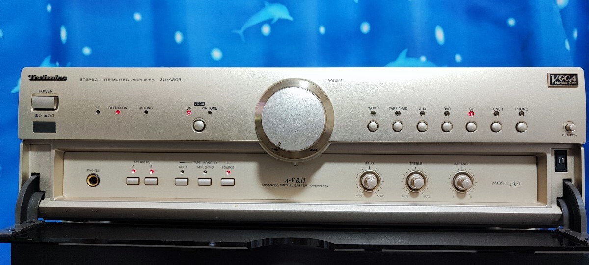 完動品】Technics SU-A808 最高の純A級MOS-FETプリメインアンプ 第1期