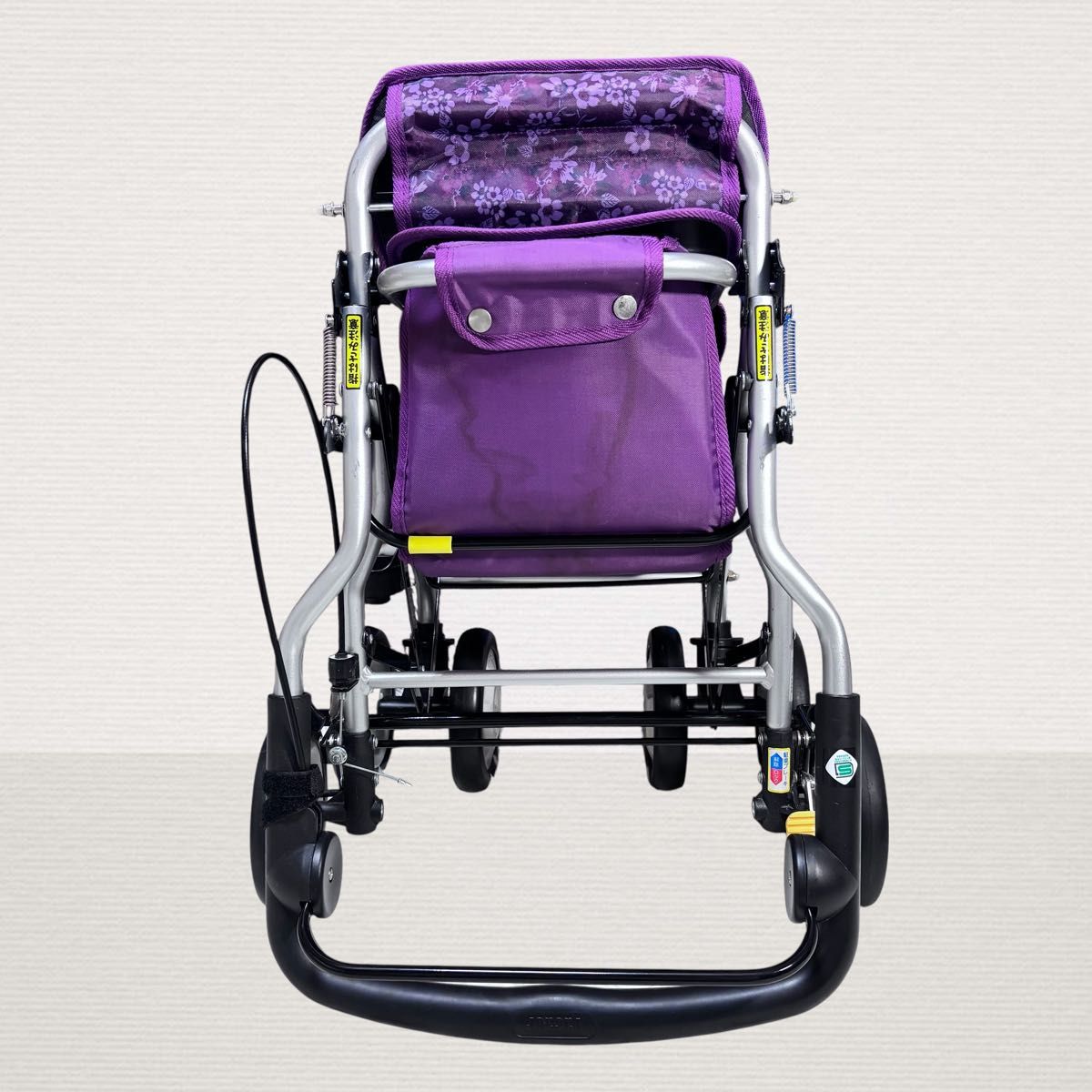 超美品 幸和製作所 TacaoF シルバーカー 花柄 紫 手押し車 歩行補助