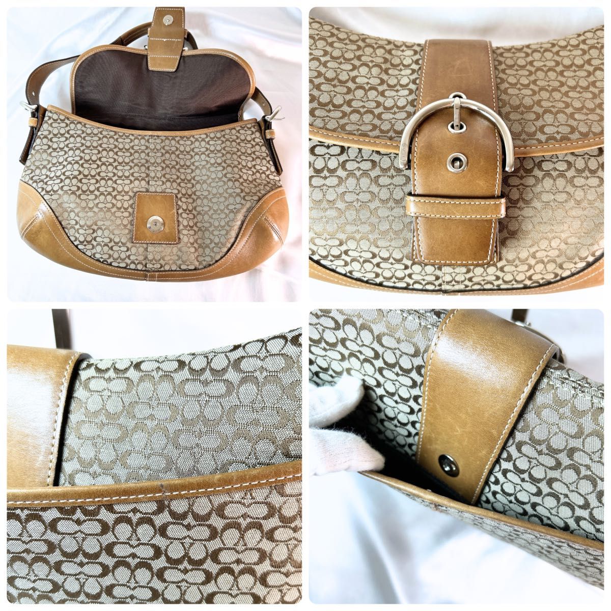 美品 COACH コーチ ワンショルダーバッグ SOHO ソーホー ミニ