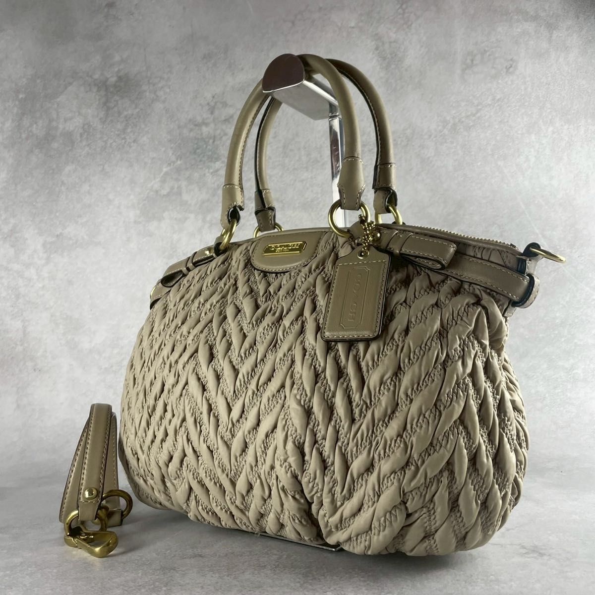 美品】COACH コーチ マディソン 2way ハンド ショルダーバッグ レザー