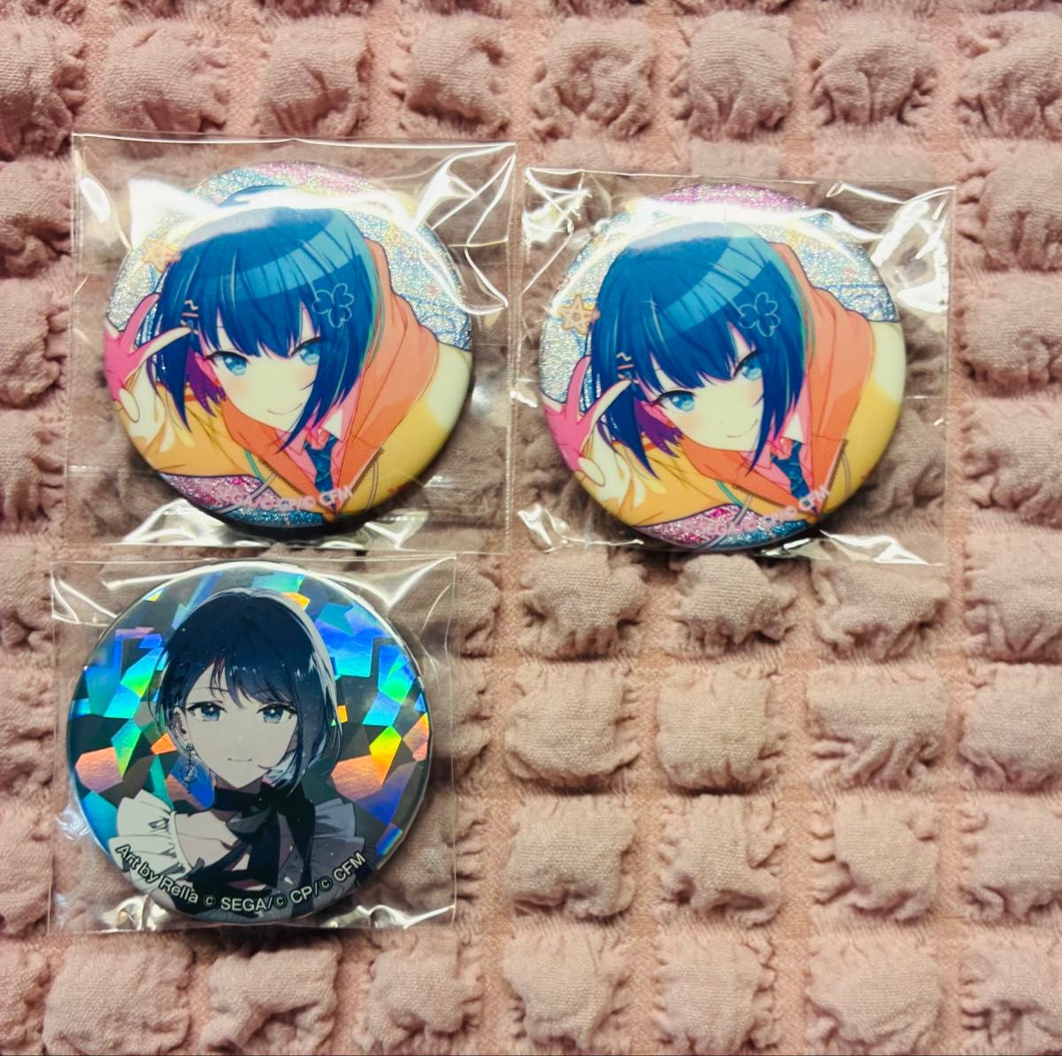 プロセカ 桐谷遥 グリッター缶バッジ 42C 41C グリッター缶バッジ