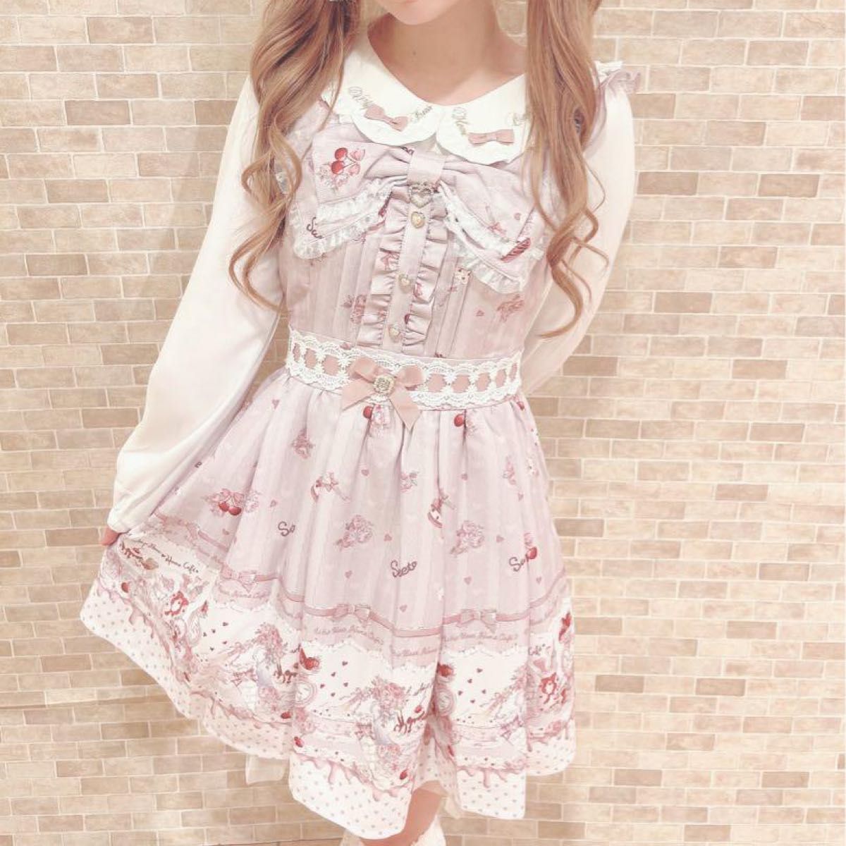 リズリサ lizlisa whip bear home cafe ピンクワンピース｜Yahoo