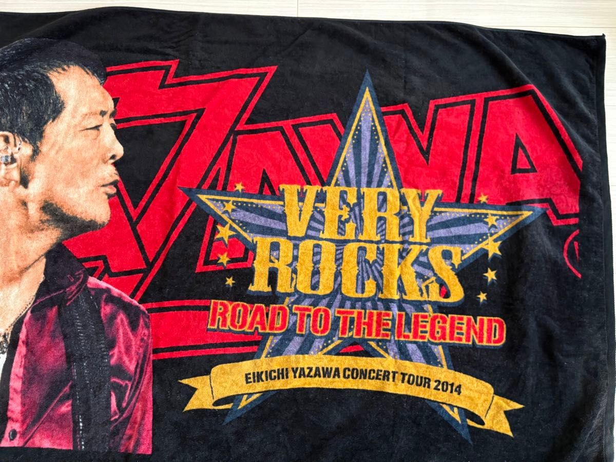 矢沢永吉 革ジャンシルエットスペシャルビーチタオル☆15日までの出品