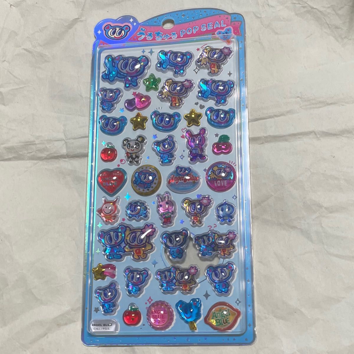 エンジェルブルー うるちゅるポップシール ボンボンドロップシール