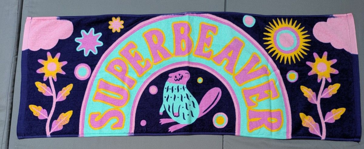 SUPER BEAVER イラスト タオル コニファー ダークネイビー 大判｜Yahoo