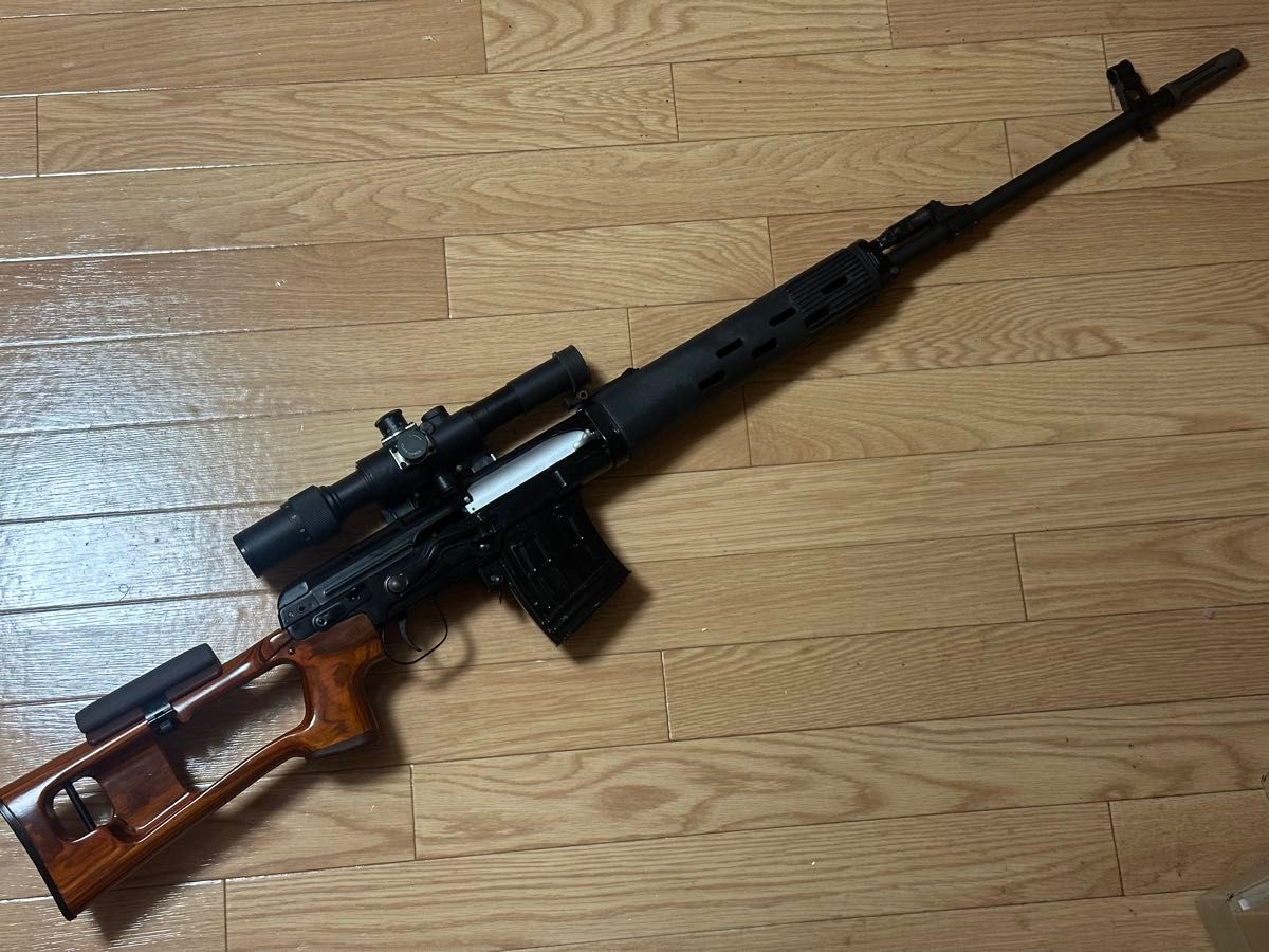 WE ドラグノフ SVD ガスブローバック スコープ アルミフレーム ウッド