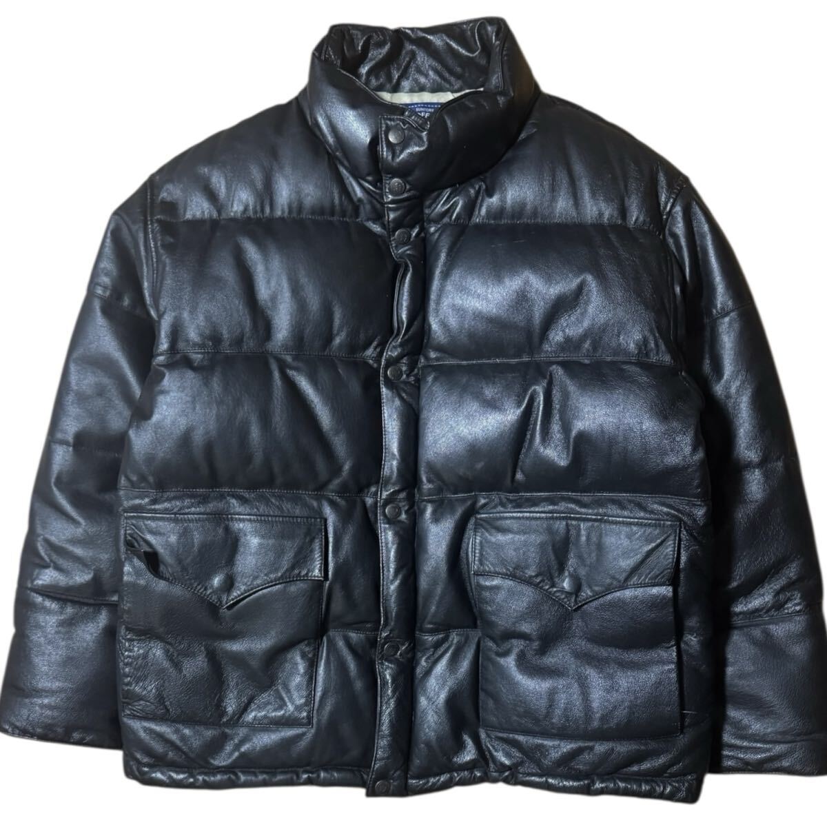 稀少 サントリー BOSS 10周年記念 エンボスロゴ 本革 レザー ダウン