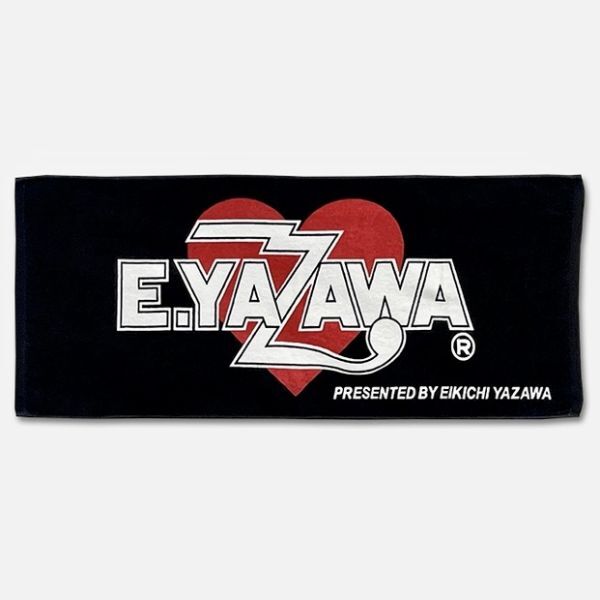 送料込み 未使用 矢沢永吉フェイスタオル(ロゴハート)ブラック