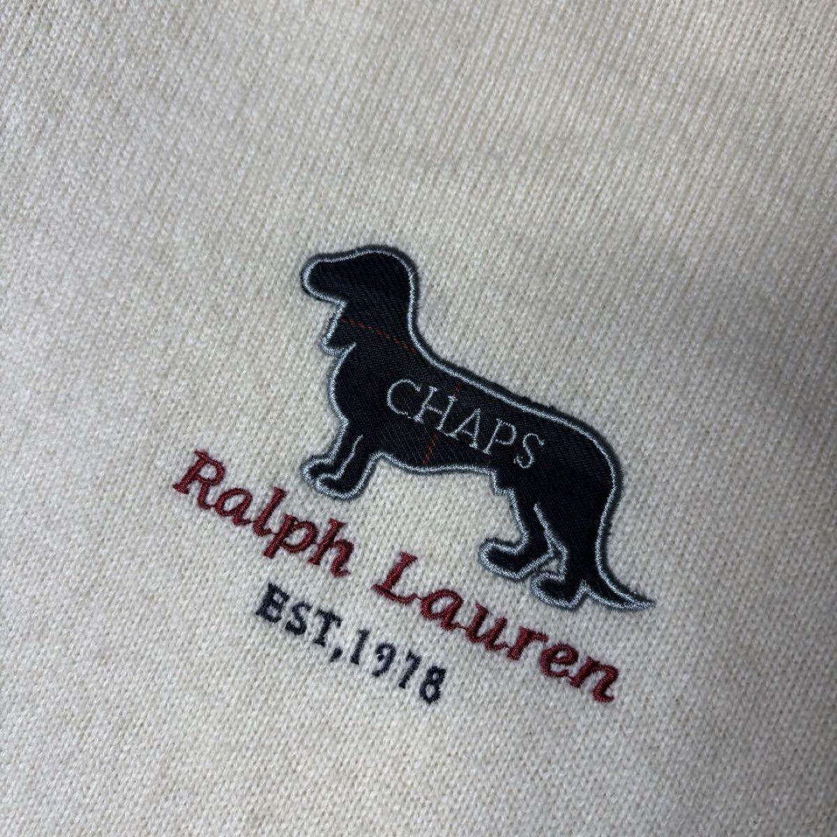 CHAPS ラルフローレン ウールニット 犬 dog アニマル 刺繍 90s