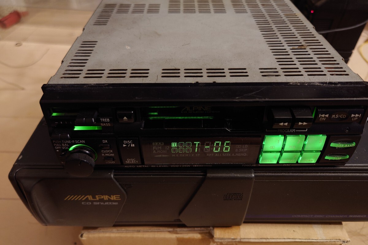 ジャンク品 ALPINE 7292JS カセットデッキ パワーアンプ 3503 ジャンク