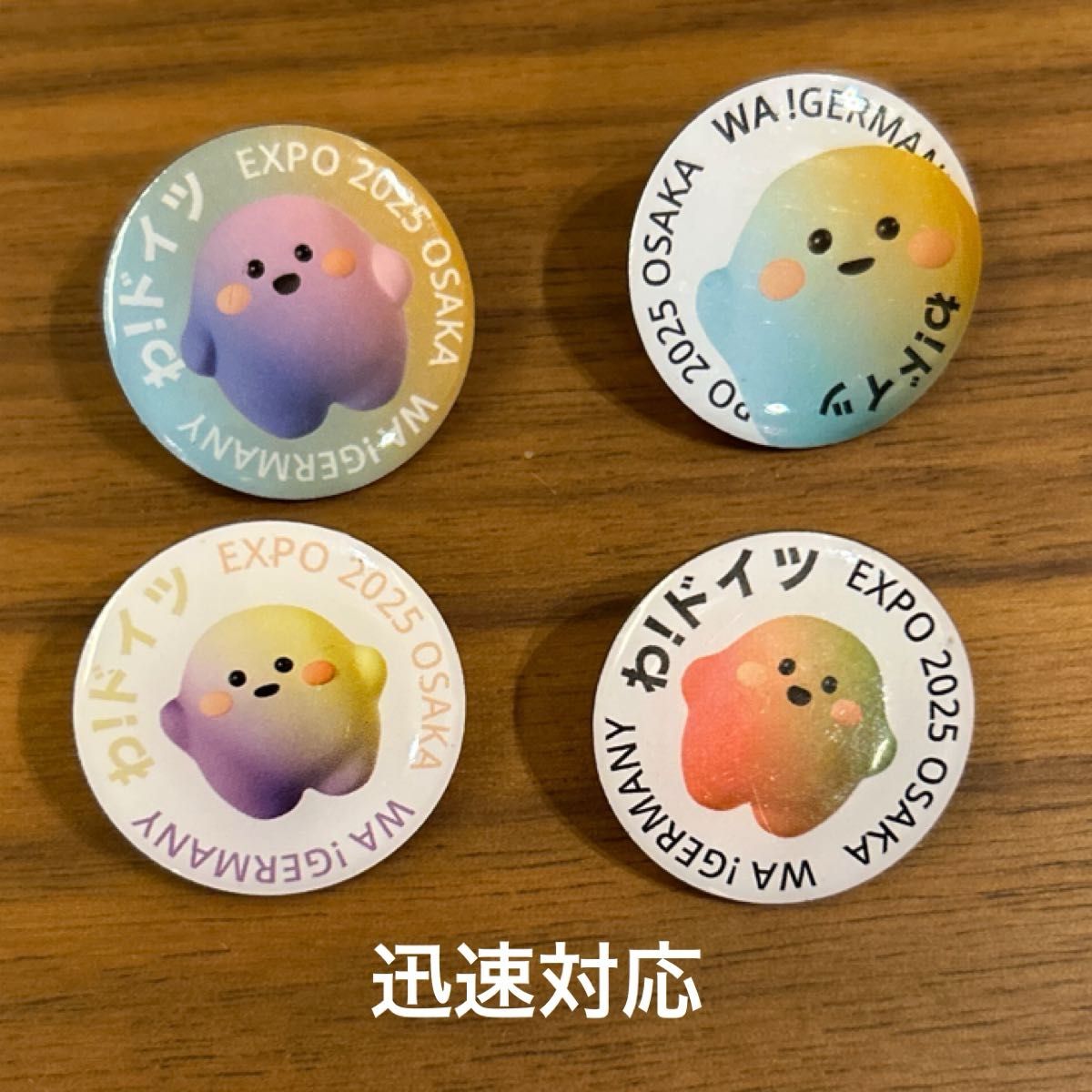新品未使用 大阪関西万博 ドイツ館 サーキュラー ピンバッジ 全4種