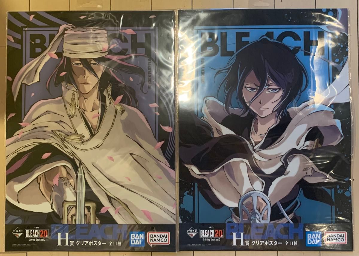 未使用品】BLEACH クリアポスター 黒崎一護 日番谷冬獅郎 グッズ