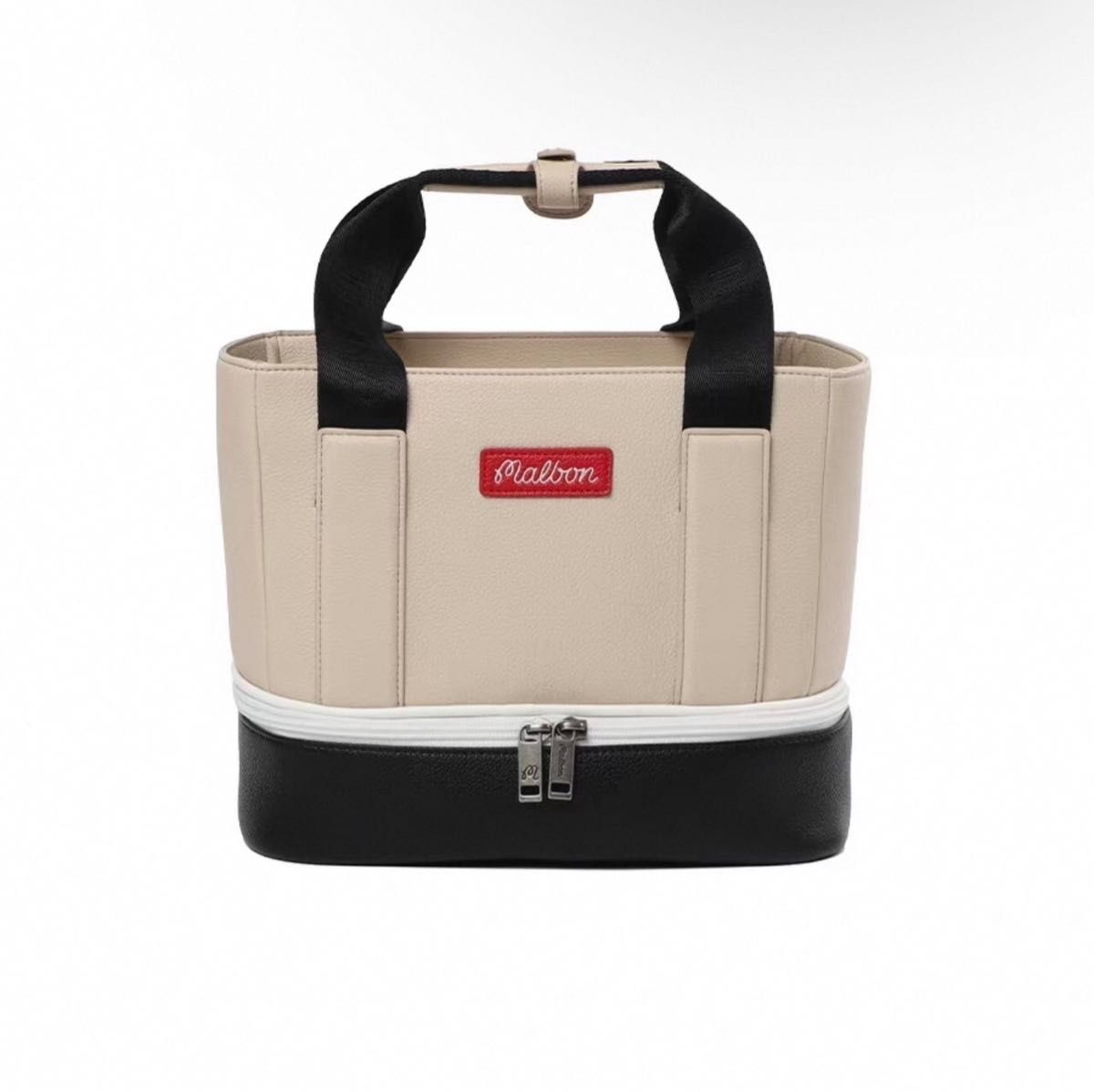 マルボン カートバッグ ハンドバックMalbon ゴルフバッグ ベージュ