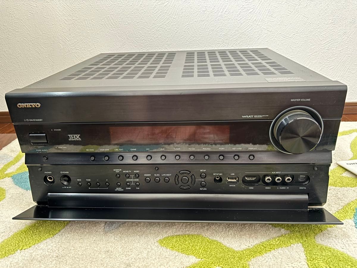 完動品ONKYO AVアンプ TX-NA808 元設定用マイク／純正リモコン＆元電源